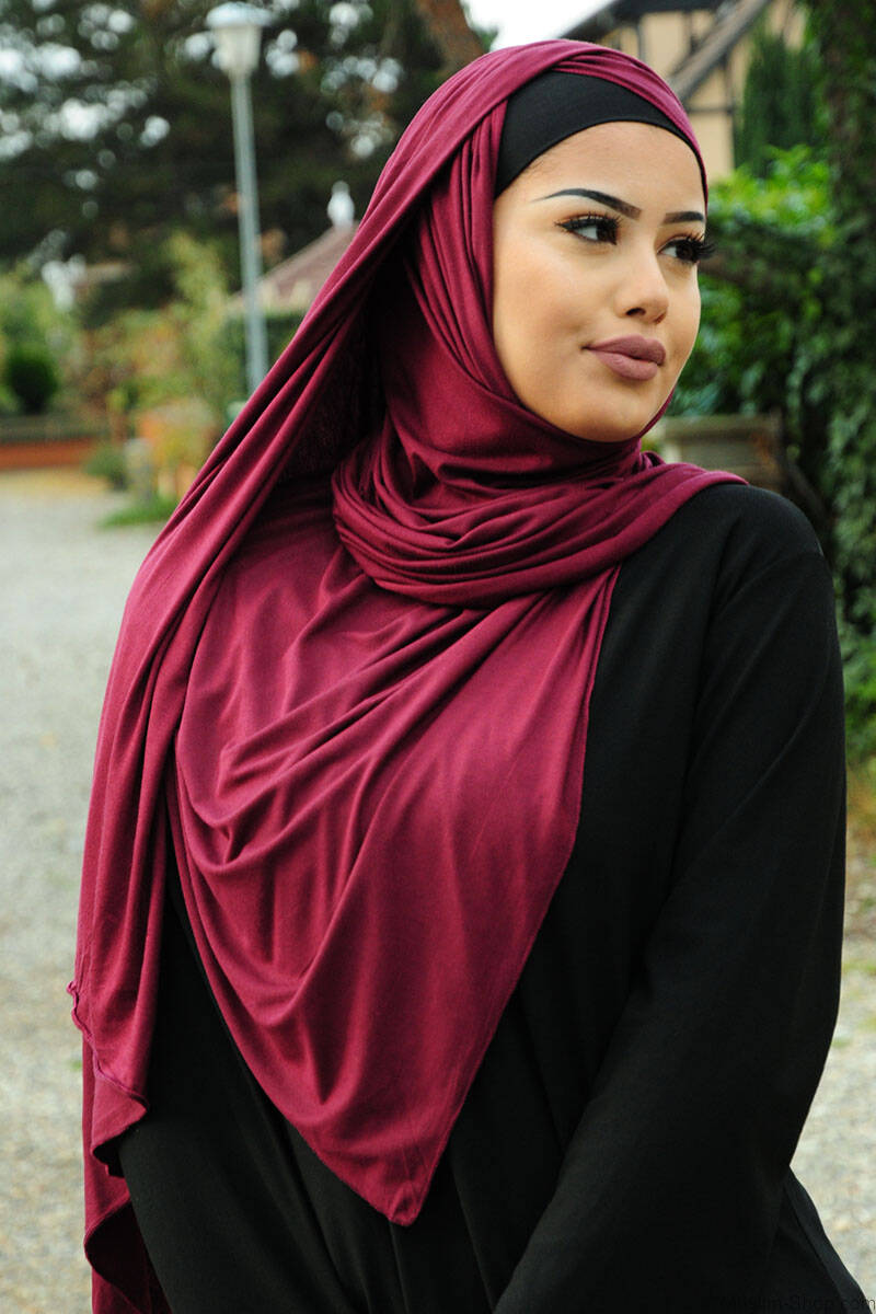  Hijab Jersey  XL 200cm X 85cm bordeaux 11 90  Muslim 