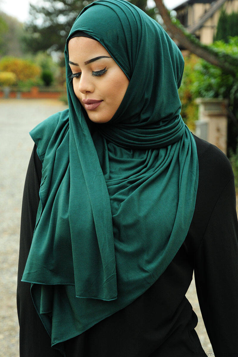  Hijab Jersey  XL 200cm x 85cm forest green 11 90 